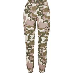 Urban Classics Ladies High Waist Cargo Duskrose Camo - Camouflage