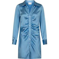 Neo Noir Ridley Satin Dress - Sky Blue