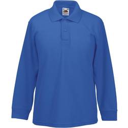 Fruit of the Loom Kid's 65/35 Long Sleeve Polo - Royal Blue (0632010)