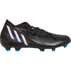 adidas Predator Edge.3 Firm Ground Cleats - Core Black/Cloud White/Vivid Red