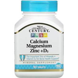 21st Century Calcium Magnesium Zinc + D3 90 pcs