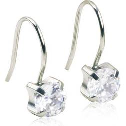 Blomdahl Pendant Tiffany Earrings - Silver/Transparent