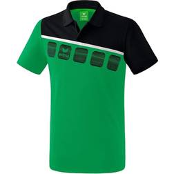 Erima 5-C Polo Shirt Kids - Emerald/Black/White