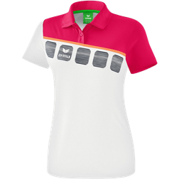 Erima 5-C Polo Shirt Women - White/Love Rose/Peach