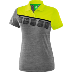 Erima 5-C Polo Shirt Women - Grey Marl/Lime Pop/Black