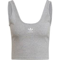 adidas Women Originals Adicolor Essentials Rib Tank Top - Medium Grey Heather