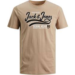 Jack & Jones Logo Decorated T-shirt - Beige/Crockery