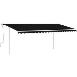 vidaXL Manual Retractable Markise with Posts 500x300cm