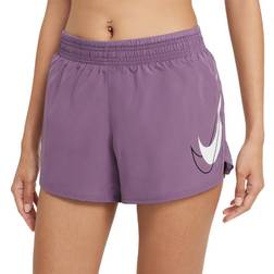 Nike Dri-FIT Swoosh Run Shorts Women - Amethyst Smoke/White