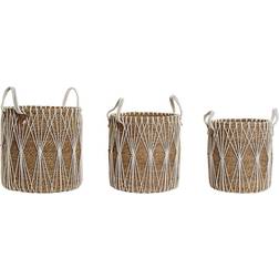 Dkd Home Decor Korg set Bomull Fibrer Boho (3 pcs) Korg