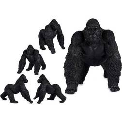 Decorative Figure Gorilla Black Resin (30 x 36 x 45 cm)