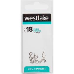 Westlake Barbless Eyed Hooks (Size 18)