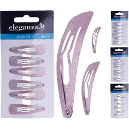 Eleganza Glimmer Hårspænder 4.7cm Set of 6