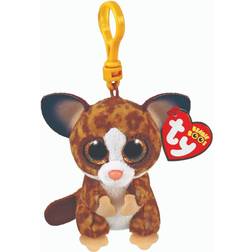 Porte-clés en peluche Beanie Boo's Clip Binky Le Galagos Marron et Blanc