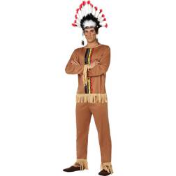 Th3 Party Kostume til voksne Indianer mand (2 Pcs) Størrelse XL