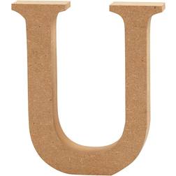 Creativ Company Letter, U, H: 8 cm, thickness 1,5 cm, 1 pc