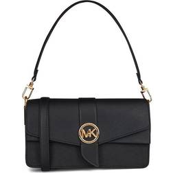 Michael Kors Greenwich Medium Saffiano Shoulder Bag - Black