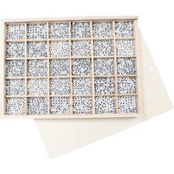 PlayBox Numbers & Letter Beads Wooden Box 1500pcs