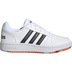 Adidas Kid's Hoops 2.0 - Cloud White/Core Black/True Orange