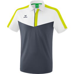 Erima Squad Polo Shirt Men - White/Slate Grey/Bio Lime