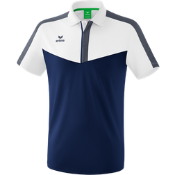 Erima Squad Polo Shirt Men - White/New Navy/Slate Grey