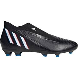 adidas Predator Edge.3 Laceless Firm Ground - Core Black/Cloud White/Vivid Red