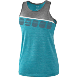 Erima Kid's 5-C Tank Top - Oriental Blue Melange/Grey Marl/White