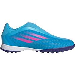 Adidas X Speedflow.3 Laceless Turf - Sky Rush/Team Shock Pink/Cloud White