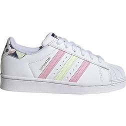 adidas Kid's Superstar - Cloud White/Almost Lime/True Pink