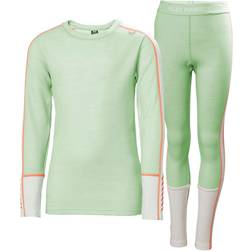 Helly Hansen Jr Lifa Merino Midweight Set - Powder Green (49403-428)