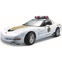 Maisto 2001 chevy corvette z06 police 1:18 white