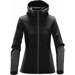 Stormtech Women's Orbiter Softshell Hoody - Black/Dolphin