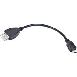 Lanberg OEM-0006 USB Micro B-USB A M-F 2.0 0.2m