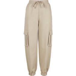 Urban Classics Ladies Viscose Twill Cargo Pants - Concrete