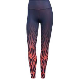 adidas Optime Fierce 7/8 Tights Women - Navy/Acid Red