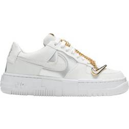 Nike Air Force 1 Pixel White Gold Chain Women's