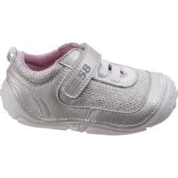 Hush Puppies Girl's Livvy Touch Fastening Leather Shoes - Silver