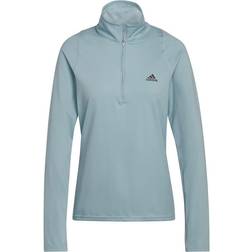 adidas Run Fast Half-Zip Long Sleeve Sweatshirt Women - Magic Grey