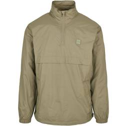 Urban Classics Stand Up Collar Pull Over Jacket - Khaki