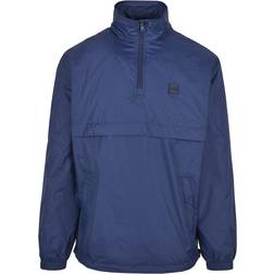 Urban Classics Stand Up Collar Pull Over Jacket - Dark Blue