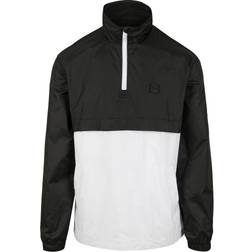 Urban Classics Stand Up Collar Pull Over Jacket - Black/White