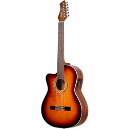 Ortega RCE238SN-FT Performer Series Full-Size Guitar Natural guitare électro-acoustique classique avec housse