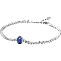 Pandora Sparkling Pavé Tennis Bracelet - Silver/Blue/Transparent