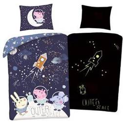 MCU Gurli Pig Outer Space Glow in Dark Sengetøj 140x200cm