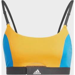 Adidas Aeroimpact Luxe Light-Support Bra - Orange Rush/Bright Blue/Carbon