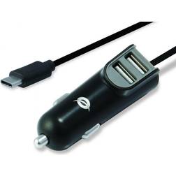 Conceptronic Chargeur de voiture 2xUSB USB-C 3.1A Noir