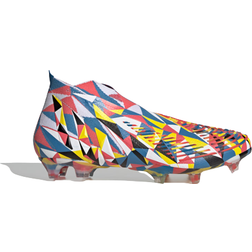 Adidas Predator Edge Geometric+ Firm Ground Cleats - Bright Blue/Team Yellow/Solar Red