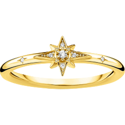 Thomas Sabo Charm Club Star Ring - Gold/Transparent