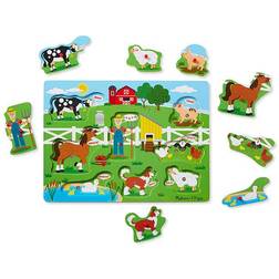 Melissa & Doug Old MacDonald's Farm, Light Activated Sound Puzzle