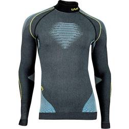 UYN Evolutyon UW Shirt Men - Anthracite Melange/Blue/Yellow